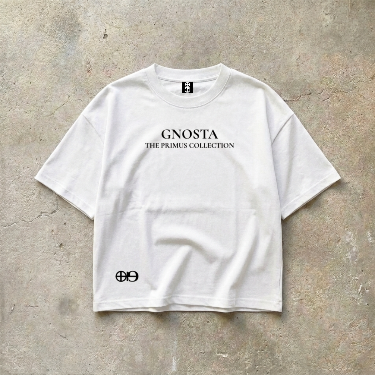 GNOSTA'S "LONG BEYOND THE VEIL" CROPPED T-SHIRT