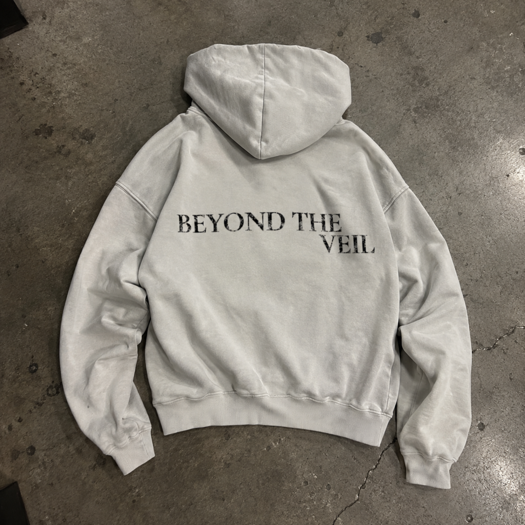 GNOSTA'S "BEYOND THE VEIL" DISTRESSED OVERSIZE HOODIE