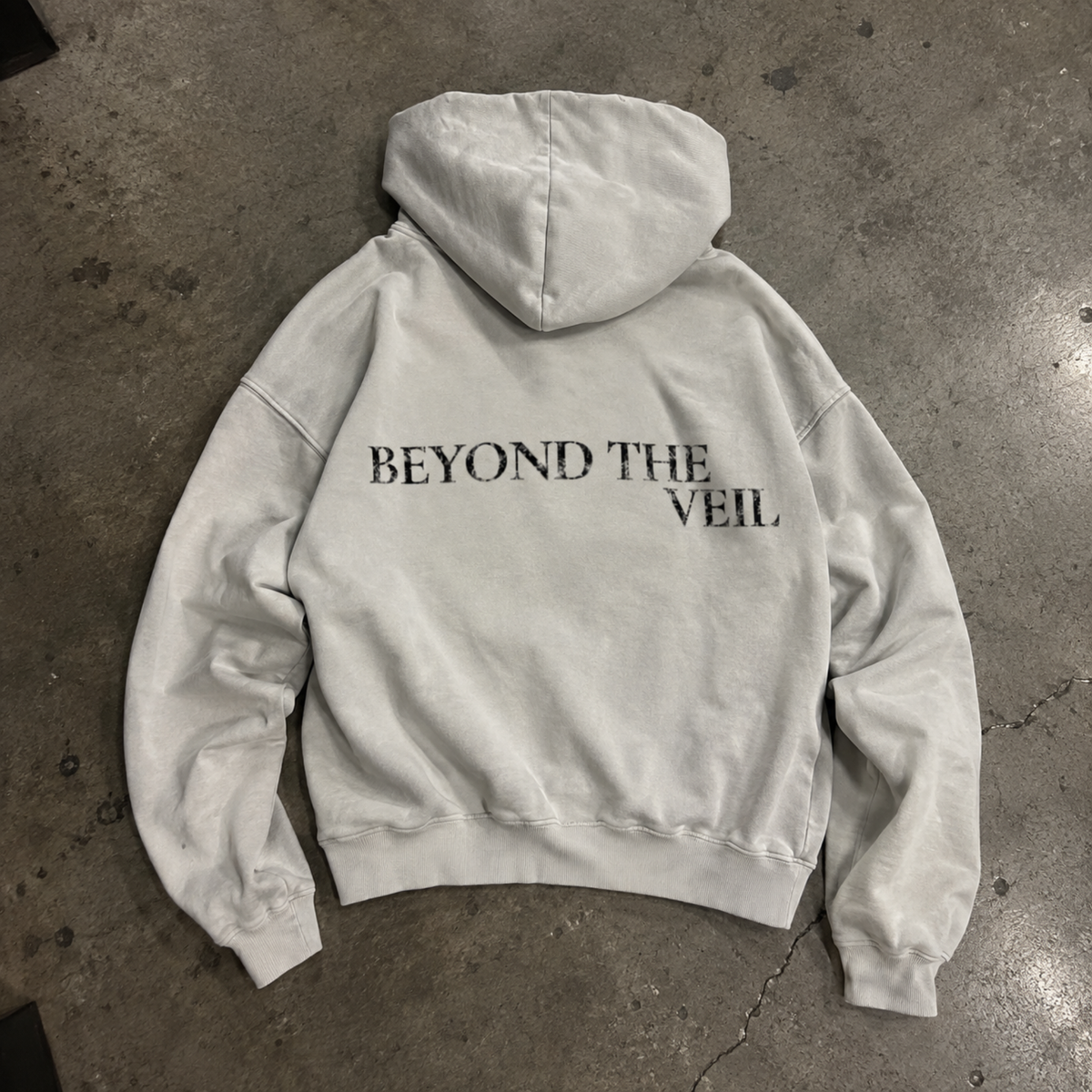 GNOSTA'S "BEYOND THE VEIL" DISTRESSED OVERSIZE HOODIE