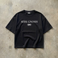 GNOSTA'S "SEEK GNOSIS" CROPPED T-SHIRT
