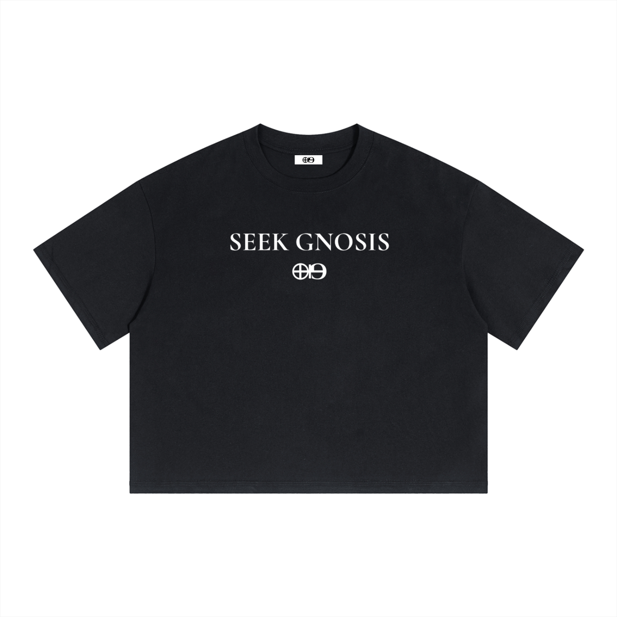 GNOSTA'S "SEEK GNOSIS" CROPPED T-SHIRT